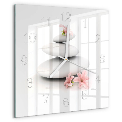 Wanduhr quadratisch Steine