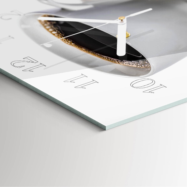 Wanduhr quadratisch Kaffee