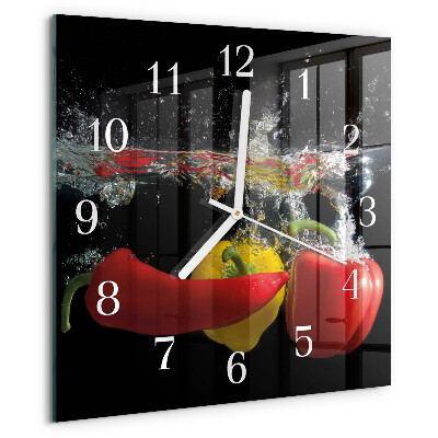 Wanduhr quadratisch Pfeffer