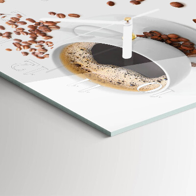 Wanduhr quadratisch Kaffee