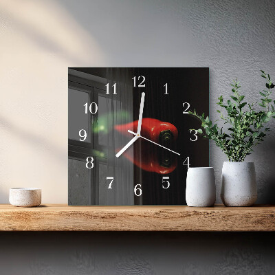 Wanduhr quadratisch Pfeffer