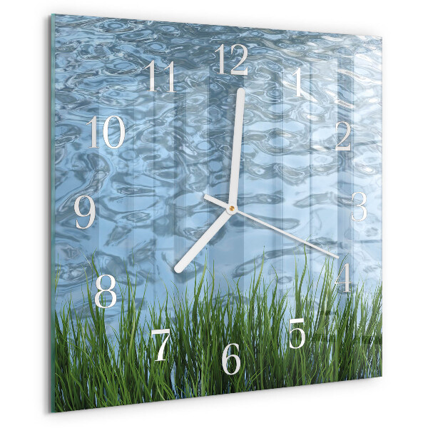 Wanduhr quadratisch Graswasser
