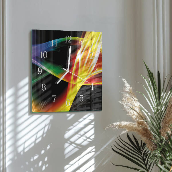 Wanduhr quadratisch Abstraktion