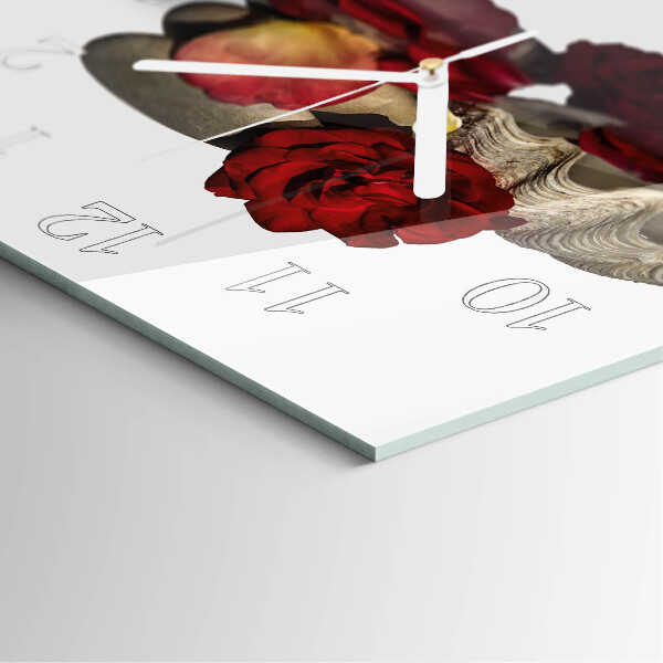 Wanduhr quadratisch Rose Bowl