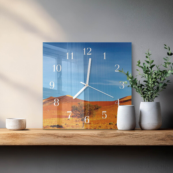 Wanduhr quadratisch Wüste