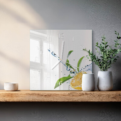 Wanduhr quadratisch Zitronensäure