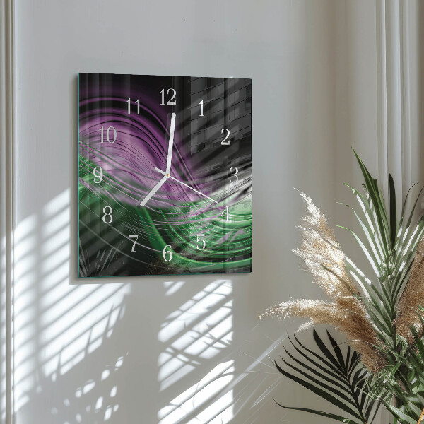 Wanduhr quadratisch Abstrakte Kunst