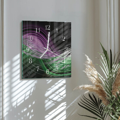 Wanduhr quadratisch Abstrakte Kunst