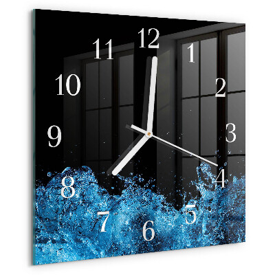 Wanduhr quadratisch Wasser
