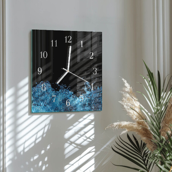 Wanduhr quadratisch Wasser