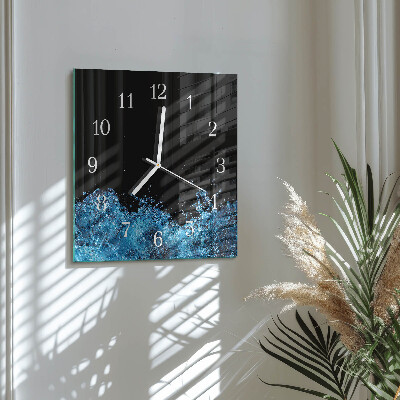 Wanduhr quadratisch Wasser