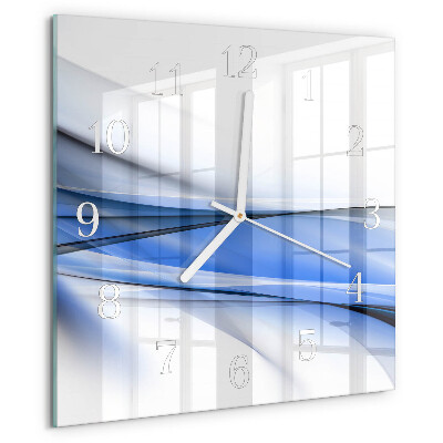 Wanduhr quadratisch Abstrakte Linien