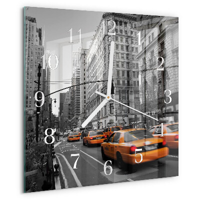 Wanduhr quadratisch New Yorker Taxi