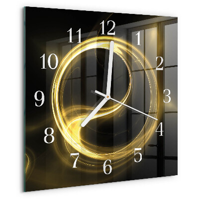 Wanduhr quadratisch Abstraktionskreis