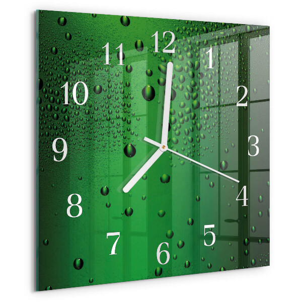 Wanduhr quadratisch Wassertropfen