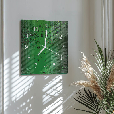 Wanduhr quadratisch Wassertropfen