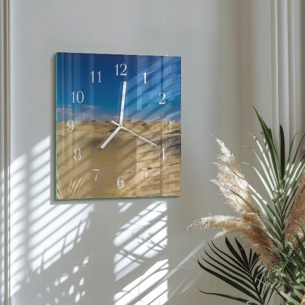 Wanduhr quadratisch Wüste
