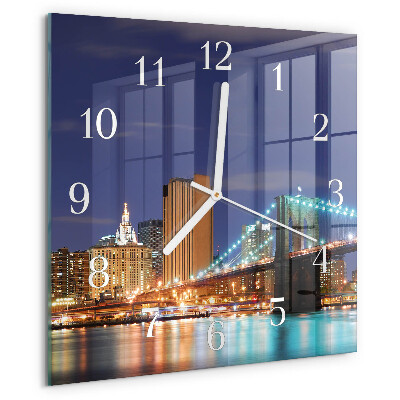 Wanduhr quadratisch Horizontale Brücke
