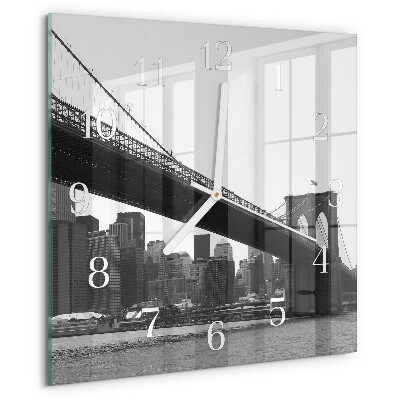 Wanduhr quadratisch Brücke