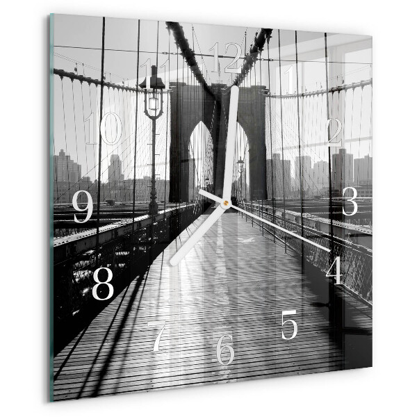 Wanduhr quadratisch Brücke