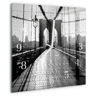 Wanduhr quadratisch Brücke