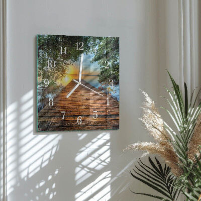 Wanduhr quadratisch Netzwerk