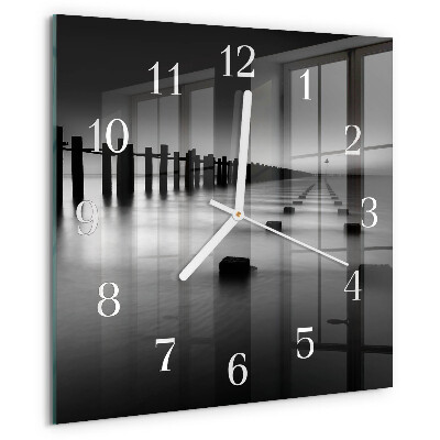 Wanduhr quadratisch Meer