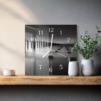 Wanduhr quadratisch Meer