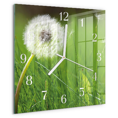 Wanduhr quadratisch Löwenzahn