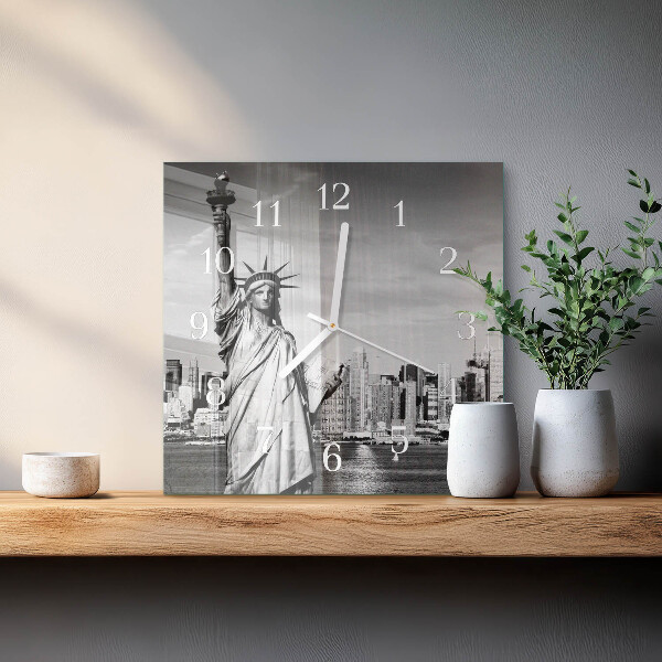 Wanduhr quadratisch Freiheitsstatue