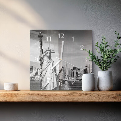 Wanduhr quadratisch Freiheitsstatue