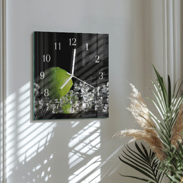 Wanduhr quadratisch Kalziumkarbonat