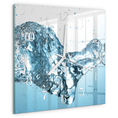 Wanduhr quadratisch Wasser
