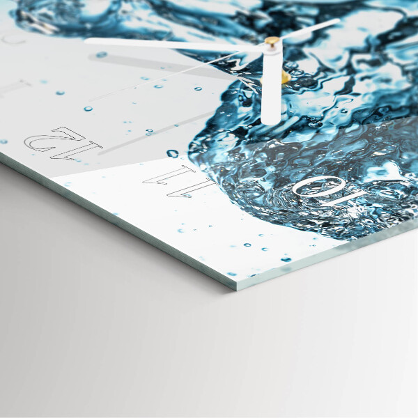 Wanduhr quadratisch Wasser