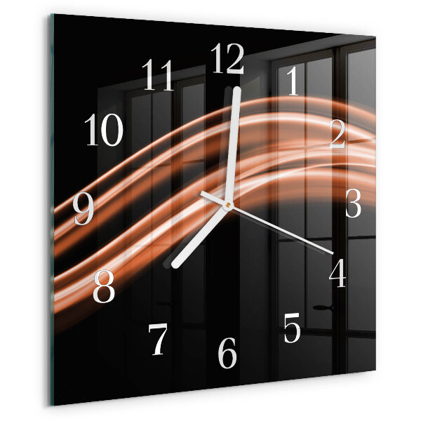 Wanduhr quadratisch Abstrakte Linien