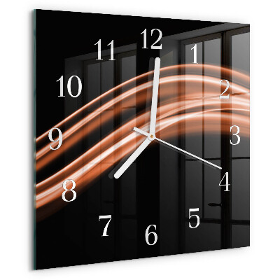 Wanduhr quadratisch Abstrakte Linien