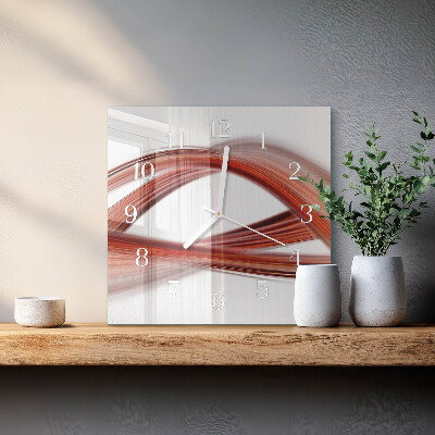 Wanduhr quadratisch Abstrakte Linien