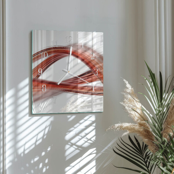 Wanduhr quadratisch Abstrakte Linien