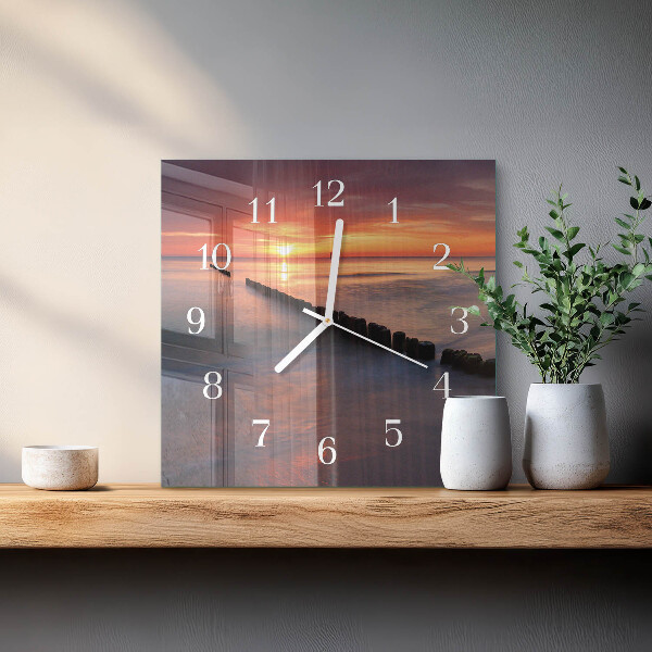 Wanduhr quadratisch Sonne des Meeres