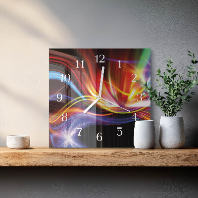 Wanduhr quadratisch Abstrakte Kunst