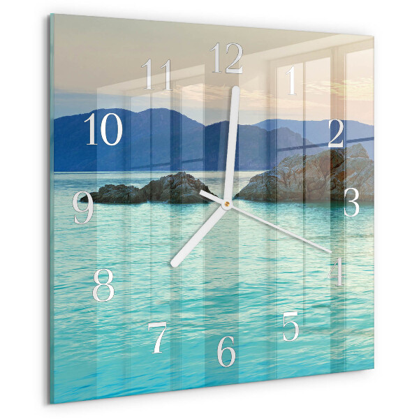 Wanduhr quadratisch Sea Island