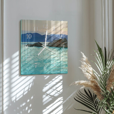 Wanduhr quadratisch Sea Island