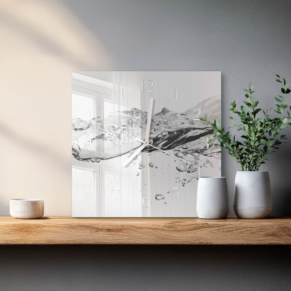 Wanduhr quadratisch Wasser