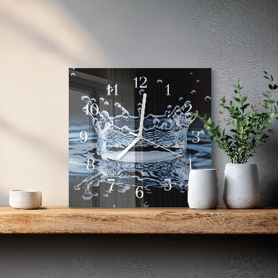 Wanduhr quadratisch Wasser