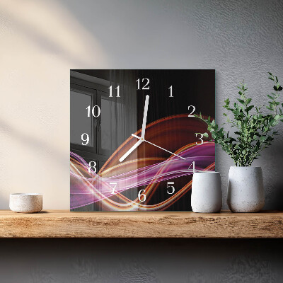 Wanduhr quadratisch Abstrakte Kunst