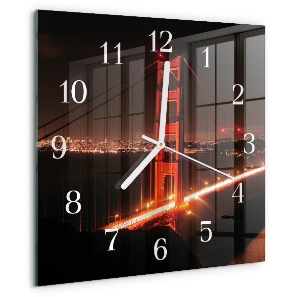 Wanduhr quadratisch Brücke