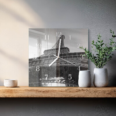 Wanduhr quadratisch Eiffelturm Paris