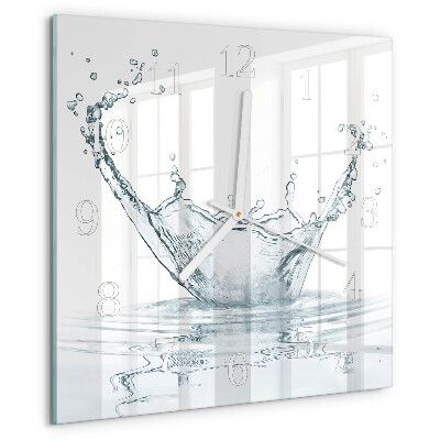 Wanduhr quadratisch Wasser