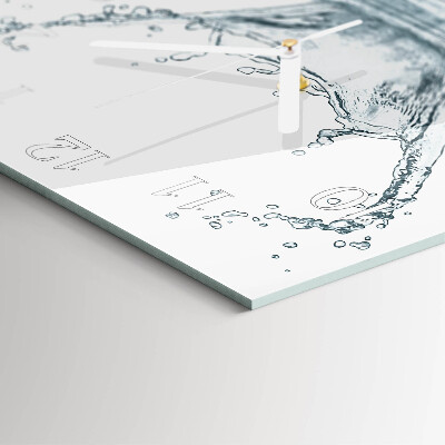 Wanduhr quadratisch Wasser