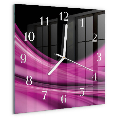 Wanduhr quadratisch Abstrakte Linien